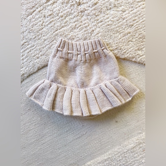 Misha & Puff Dune Blush Pink Wool Skating Skirt Handmade 3-4y Mini Skort Bloomer - Picture 5 of 12